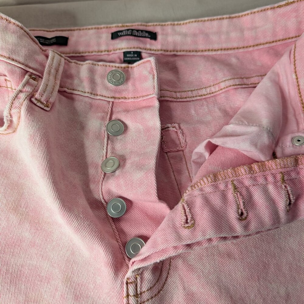 ⭐Wild Fable Women's Jeans Pants Pink Straight High Rise Cotton Blend Size 4⭐ - Picture 11 of 14